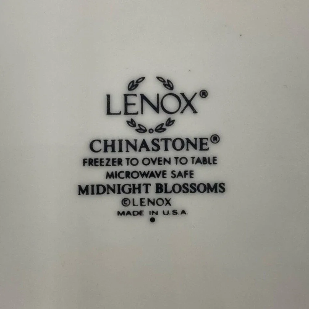 Vintage Lenox Chinaware Discontinued Midnight Blossoms 13
